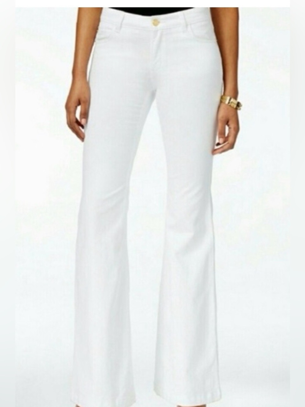 * New Michael Kors Selma White Flare Jeans SZ 8 Retail $135 *